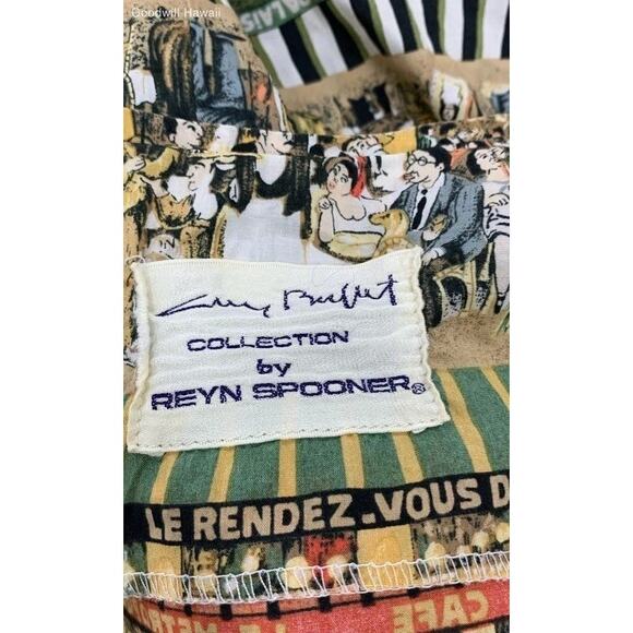 Rare Vintage Reyn Spooner / Guy Buffet Collab Print Dress - Picture 3 of 3